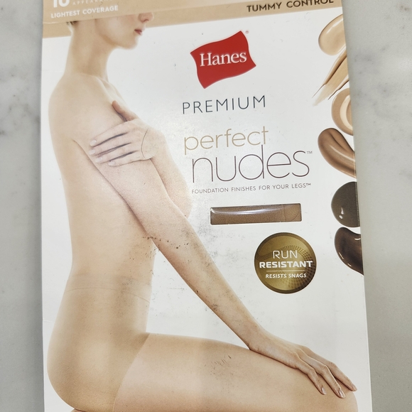 Hanes Premium Perfect Nudes Tummy Control Pantyhose - Buff - Picture 3 of 3